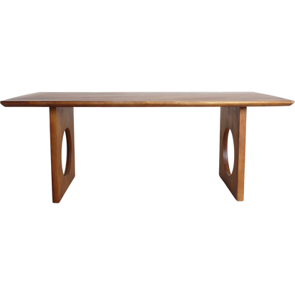 Stół do jadalni Bullnose Chamfered Loop z drewna mango 240 cm Raw Materials