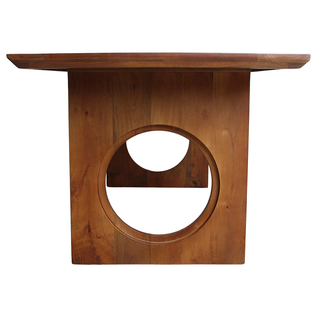 Stół do jadalni Bullnose Chamfered Loop z drewna mango 240 cm Raw Materials