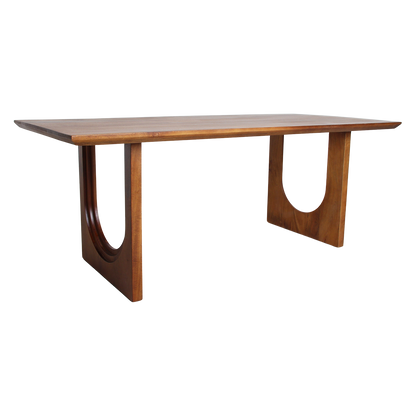 Stół do jadalni Bullnose Chamfered Arch z drewna mango 240 cm Raw Materials