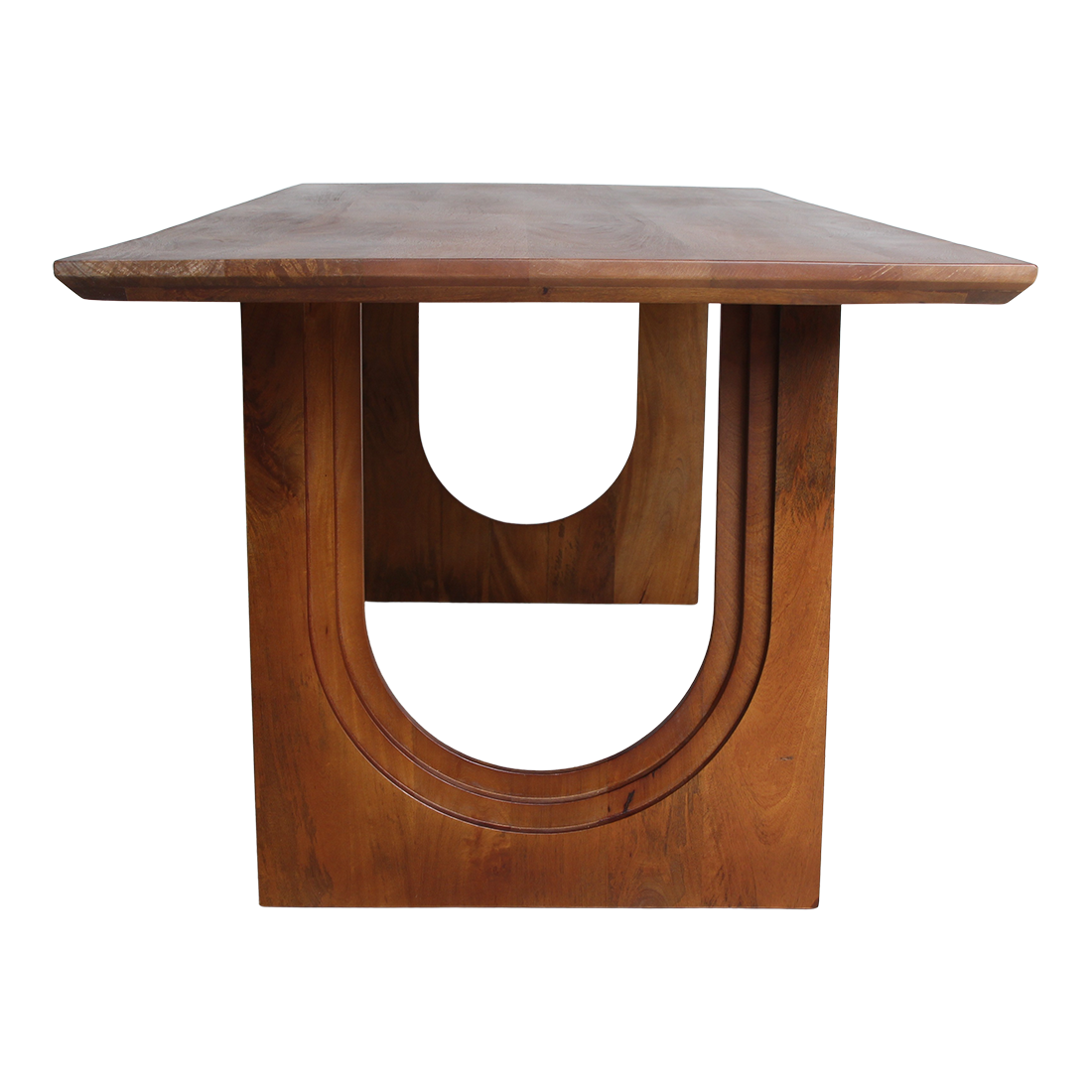 Stół do jadalni Bullnose Chamfered Arch z drewna mango 240 cm Raw Materials