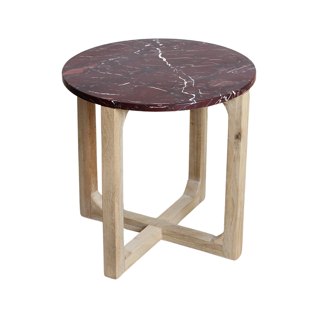 Okrągły stolik pomocniczy z marmuru „Cherry” Raw Materials