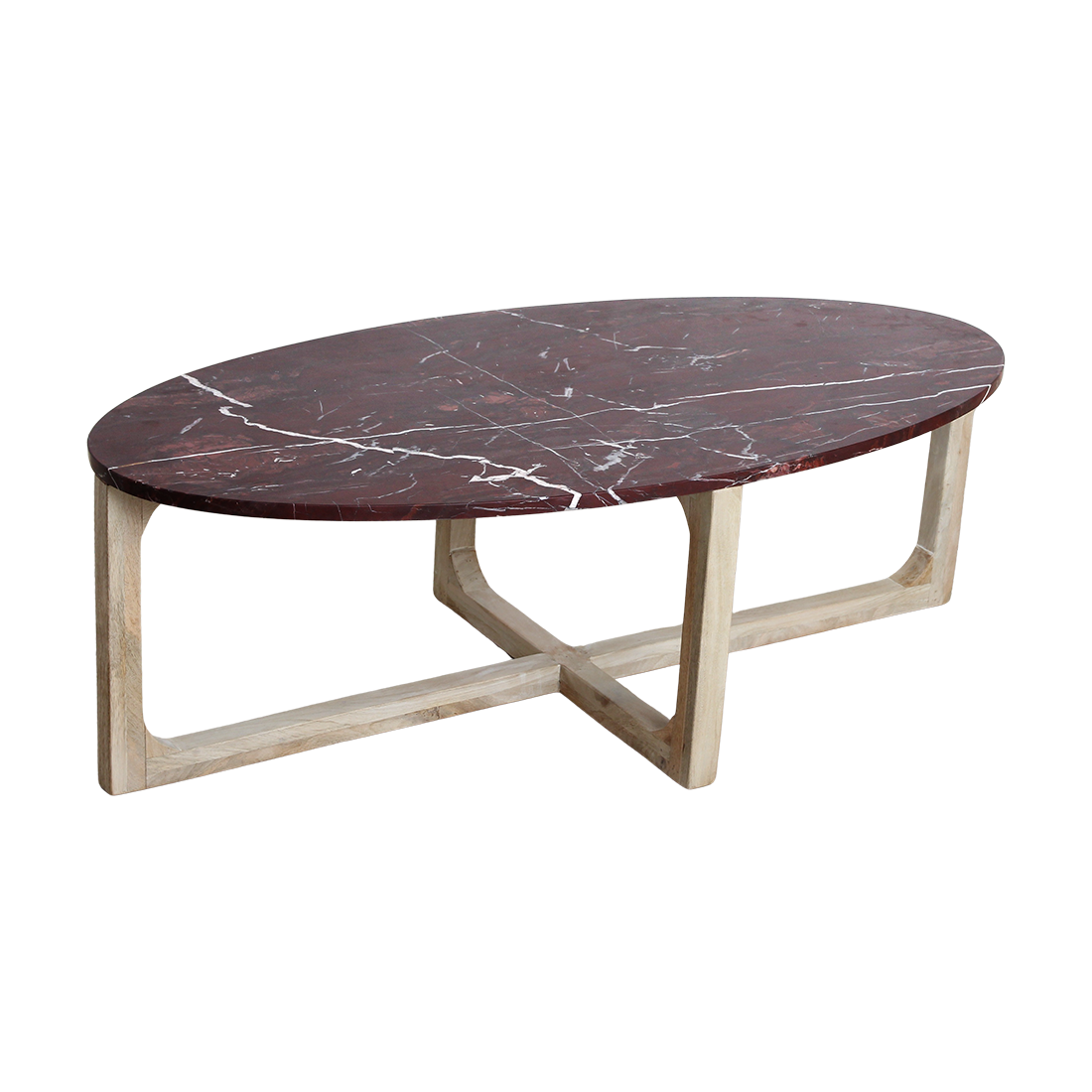 Owalny stolik kawowy marmurowy „Cherry” Raw Materials