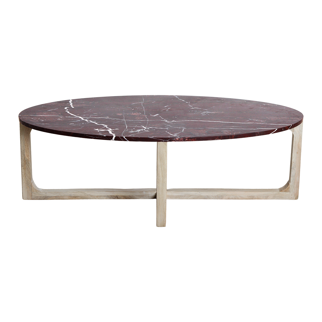 Owalny stolik kawowy marmurowy „Cherry” Raw Materials