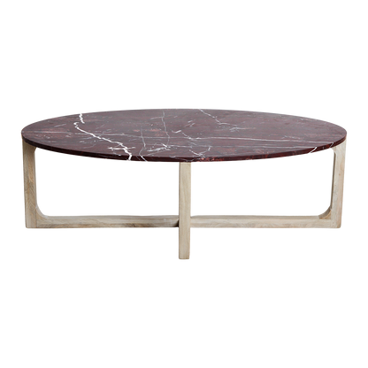Owalny stolik kawowy marmurowy „Cherry” Raw Materials