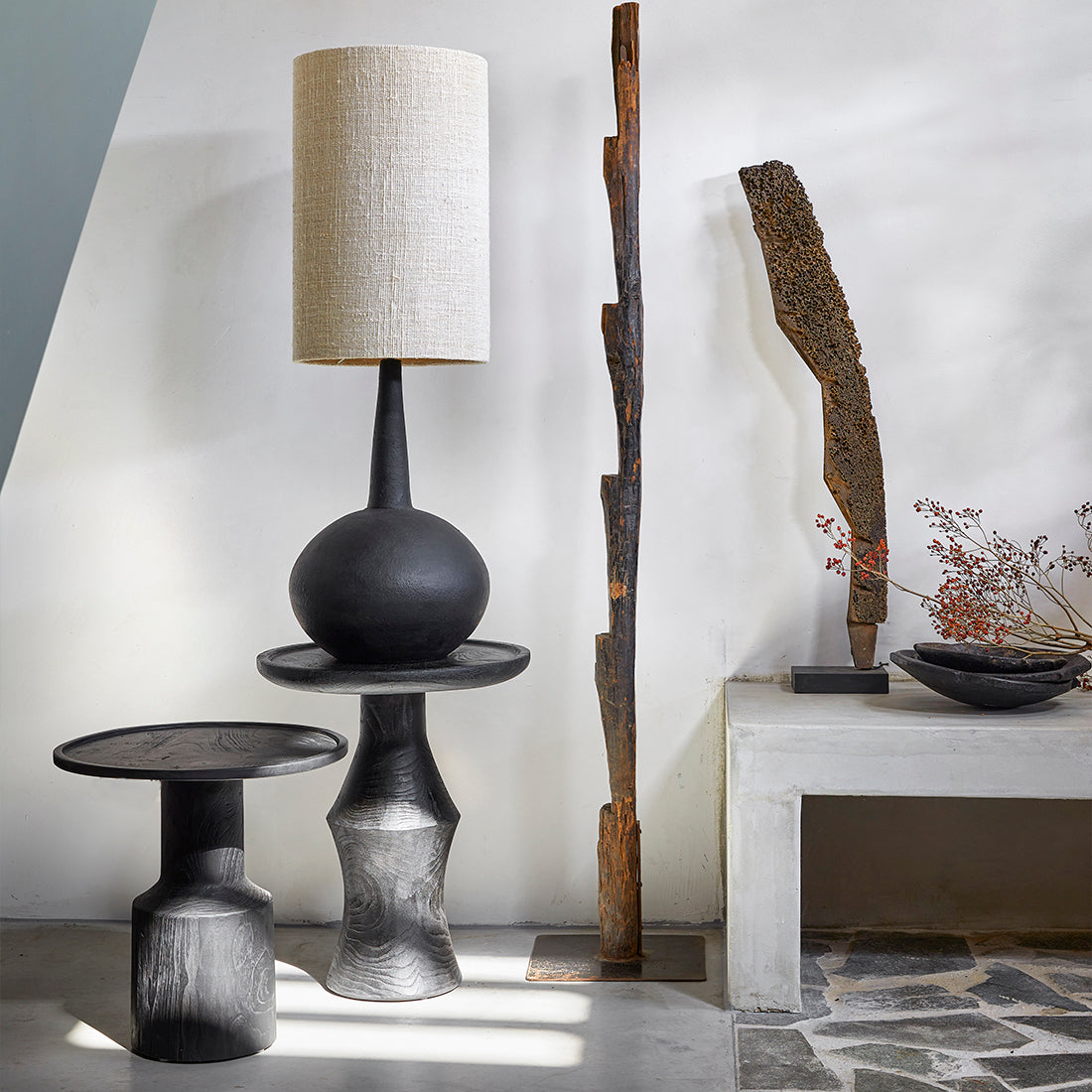 Stolik pomocniczy Nero Midnight Raw Materials