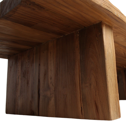 Stolik kawowy z drewna tekowego prostokątny FSC-recycled Raw Materials