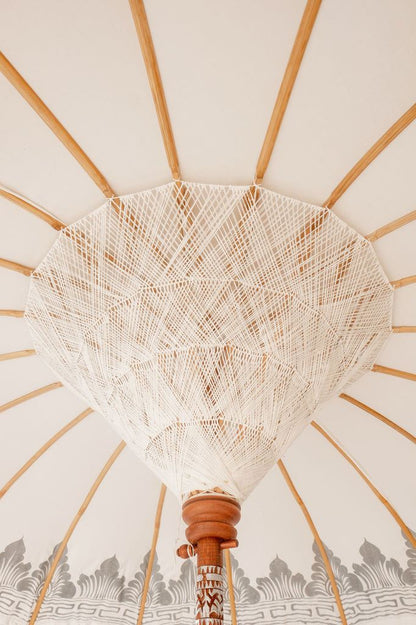 Bali Parasol - Half Zilver Crème - 180cm - Parasol - Todo Bien - livinglovely.nl
