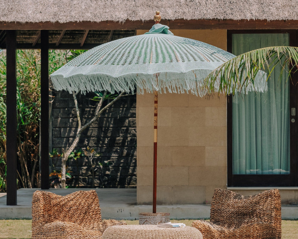 Bali Parasol Makramowa Zielony Ø250cm Todo Bien