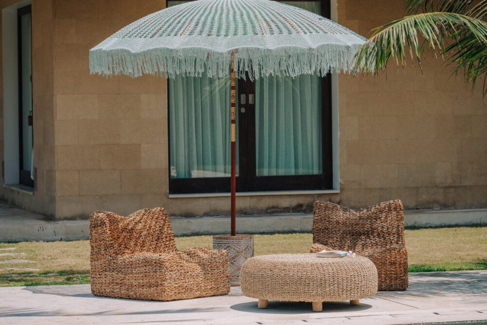 Bali Parasol Makramowa Zielony Ø250cm Todo Bien