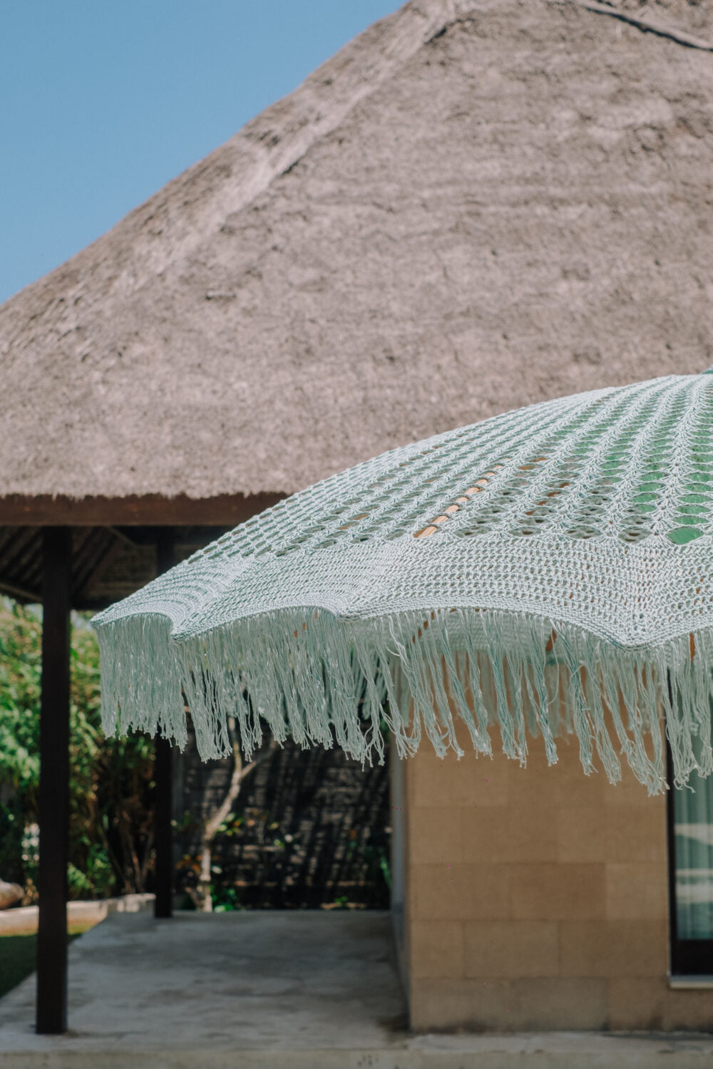 Bali Parasol Makramowa Zielony Ø250cm Todo Bien