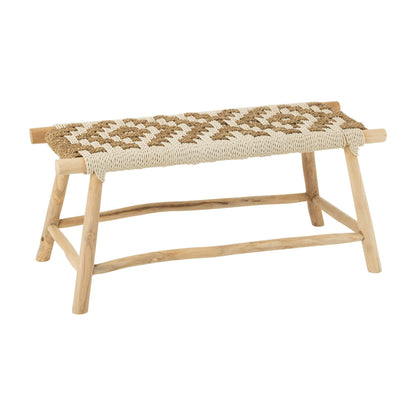 Sofa Waverly Teak/Słoma Morska Naturalna/Biała J-Line