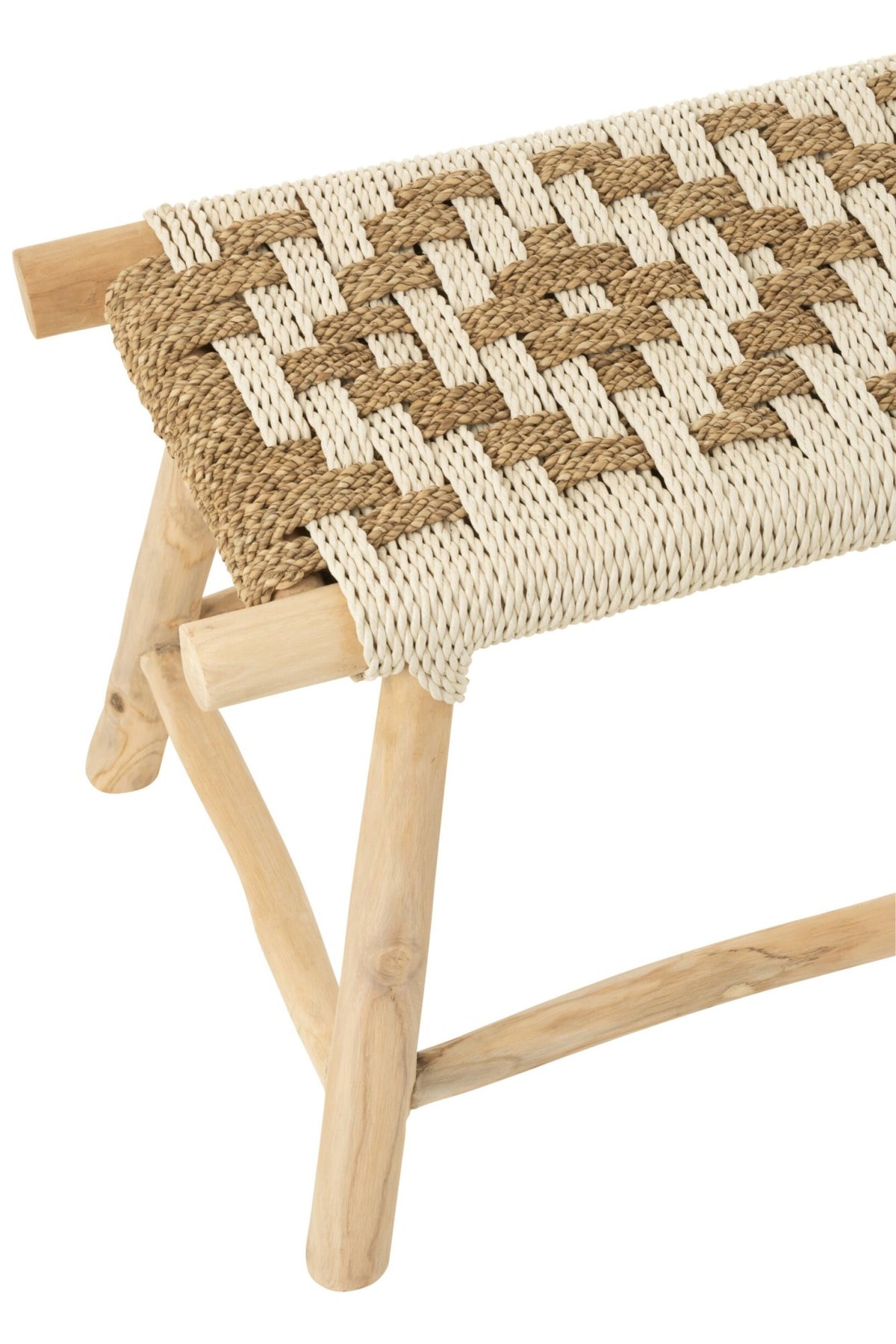 Sofa Waverly Teak/Słoma Morska Naturalna/Biała J-Line