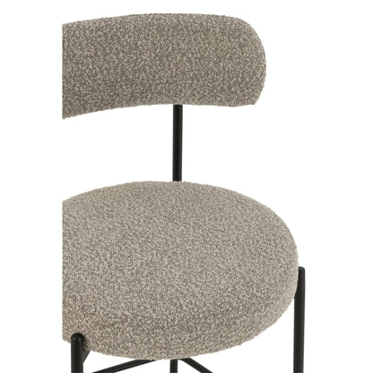 Hokera Boucle Sklejka/Poliester Szary/Czarny J-Line