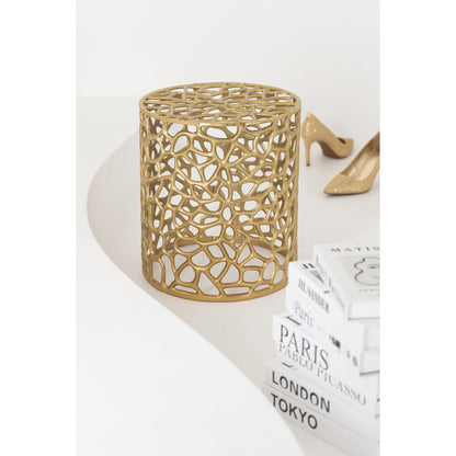 Bijzettafel Aluminium Goudkleurig Set van 2