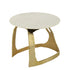 Bijzettafel Aluminium/Steen Goudkleurig/Wit Small J-Line