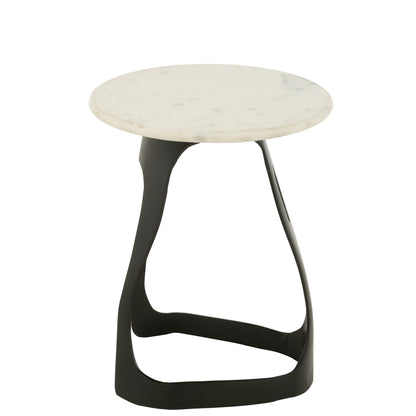 Bijzettafel Aluminium/Steen Zwart/Wit Large J-Line