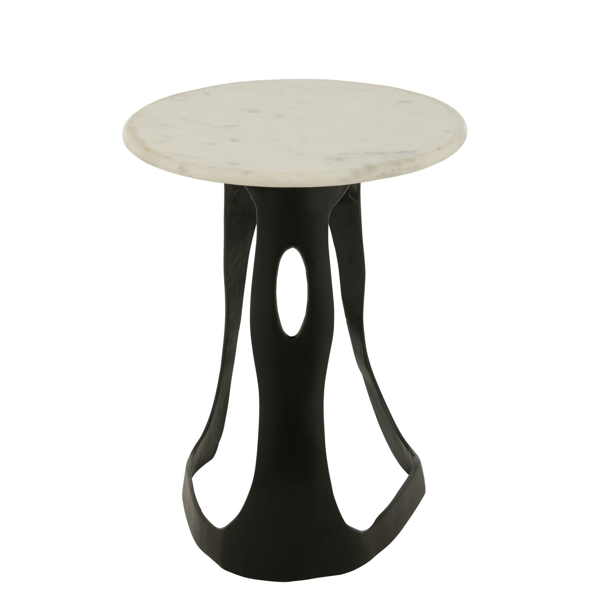 Bijzettafel Aluminium/Steen Zwart/Wit Large J-Line