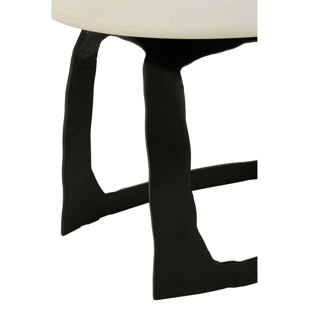 Bijzettafel Aluminium/Steen Zwart/Wit Small J-Line