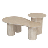 Bijzettafel Craft Travertijn Ø50cm - Pole To Pole - Bijzettafel - Pole To Pole - livinglovely.nl