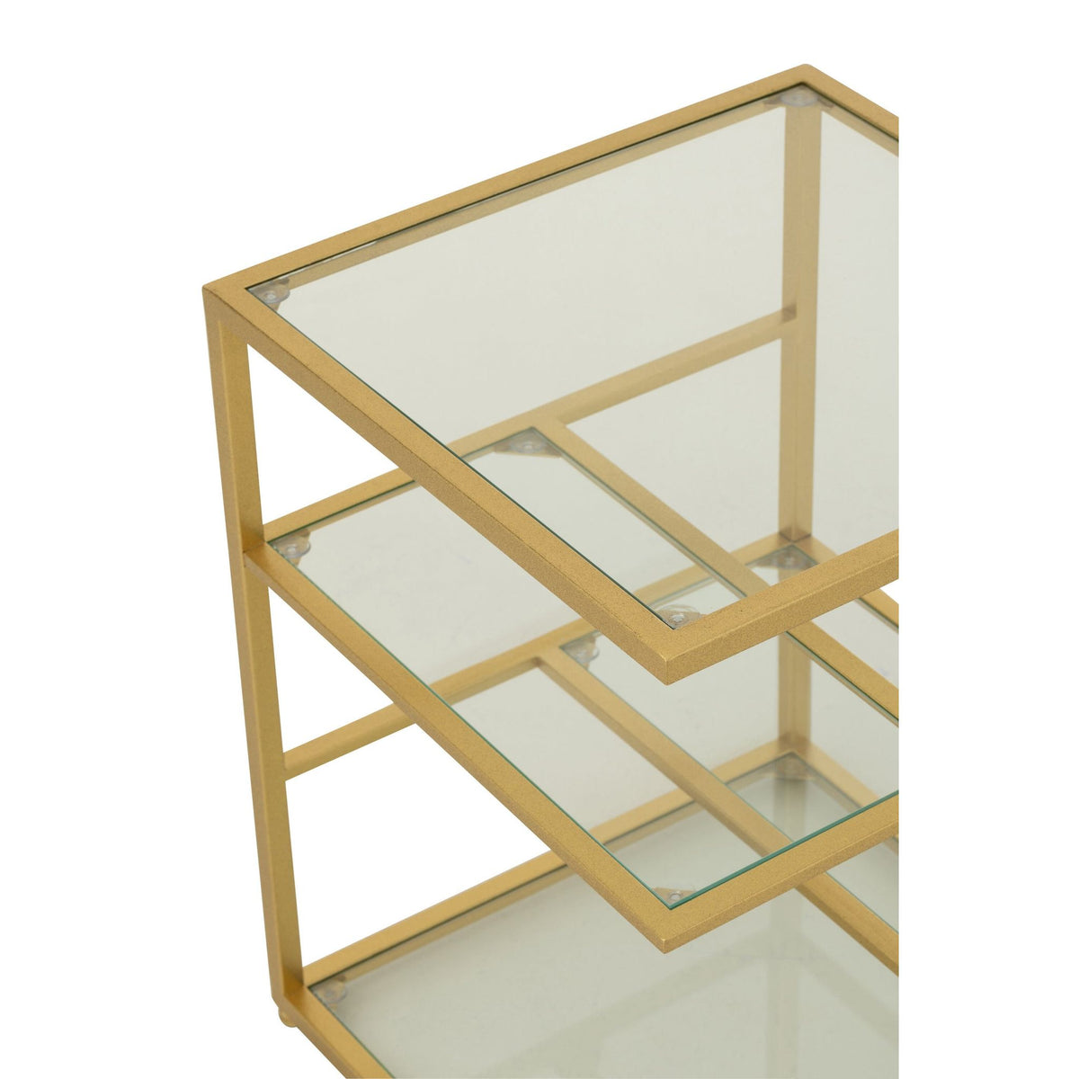 Bijzettafel Ijzer/Glas Goudkleurig J-Line