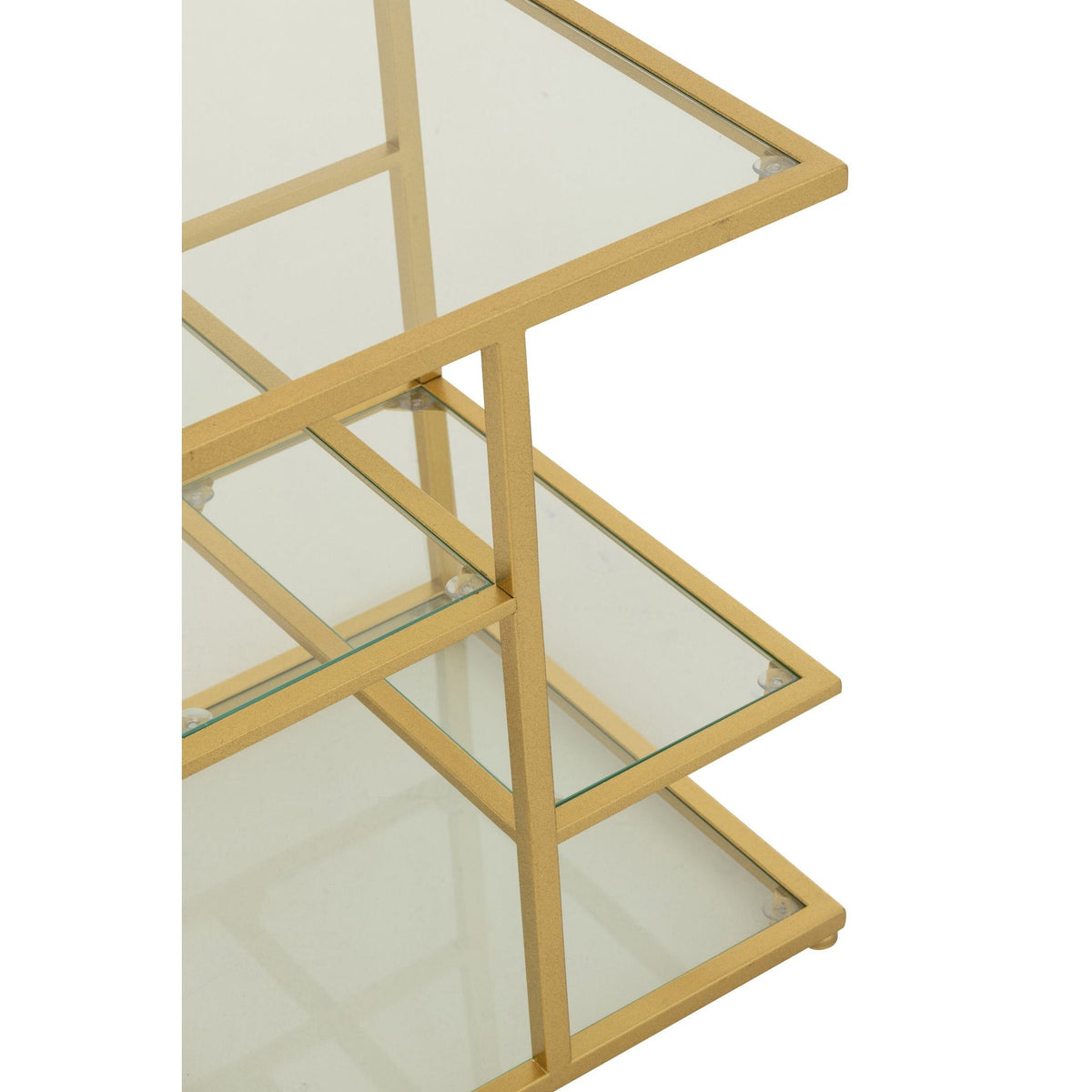 Bijzettafel Ijzer/Glas Goudkleurig J-Line