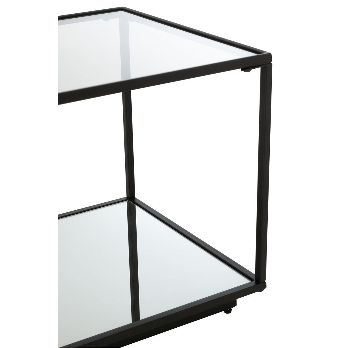Bijzettafel Metaal/Glas Zwart Small J-Line