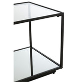 Bijzettafel Metaal/Glas Zwart Small J-Line