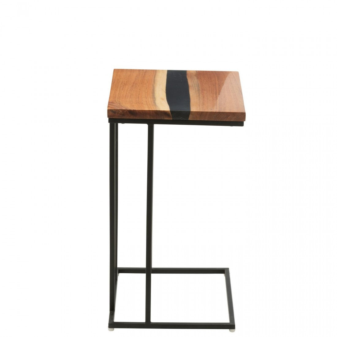 Bijzettafel Vierkant Acacia Hout/Epoxyhars Naturel/Zwart J-Line