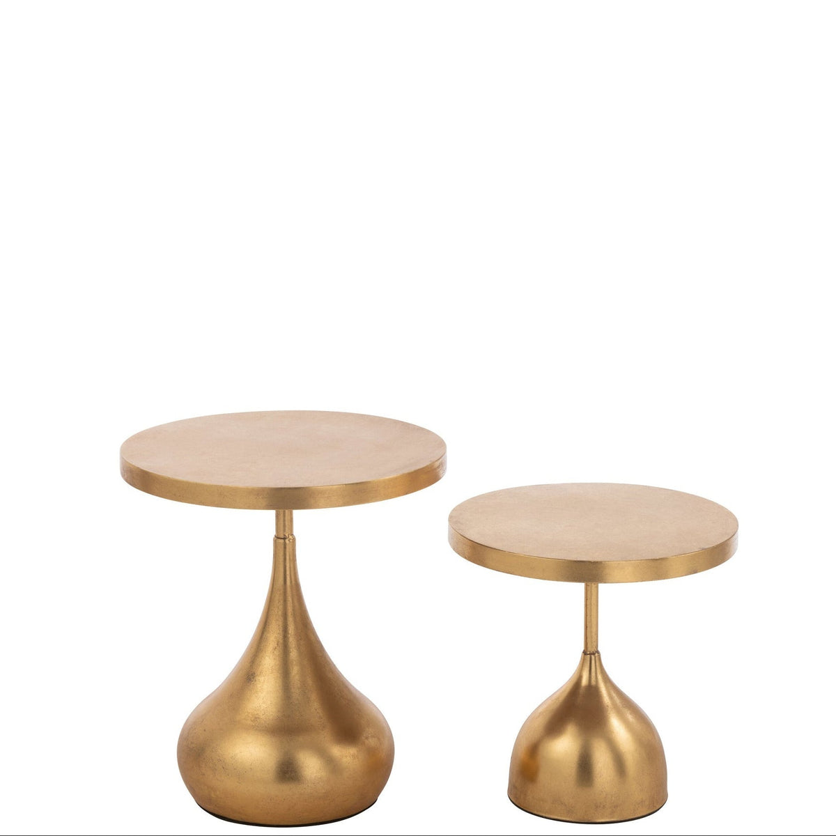 Stoliki boczne Druppel Metal Gold Zestaw 2 szt. J-Line