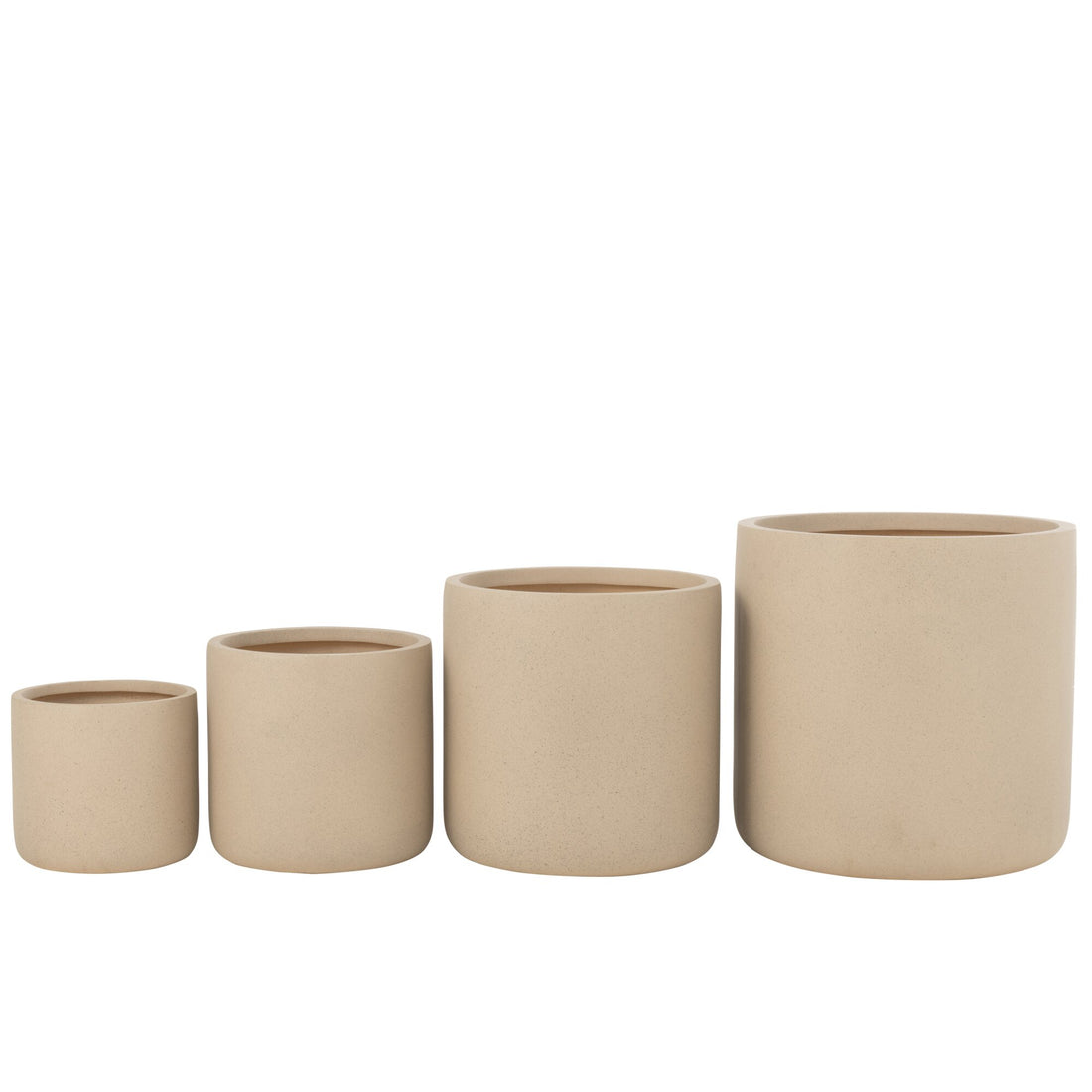 Zestaw 4 doniczek z gliny Dune Ivory J-Line