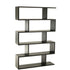 Boekenkast Verticaal Latten Mango Hout Mat Zwart - Boekenkast - J-Line - livinglovely.nl