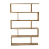 Boekenkast Verticaal Latten Mango Hout Naturel - Boekenkast - J-Line - livinglovely.nl