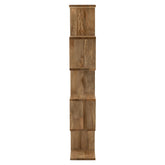 Boekenkast Verticaal Latten Mango Hout Naturel - Boekenkast - J-Line - livinglovely.nl