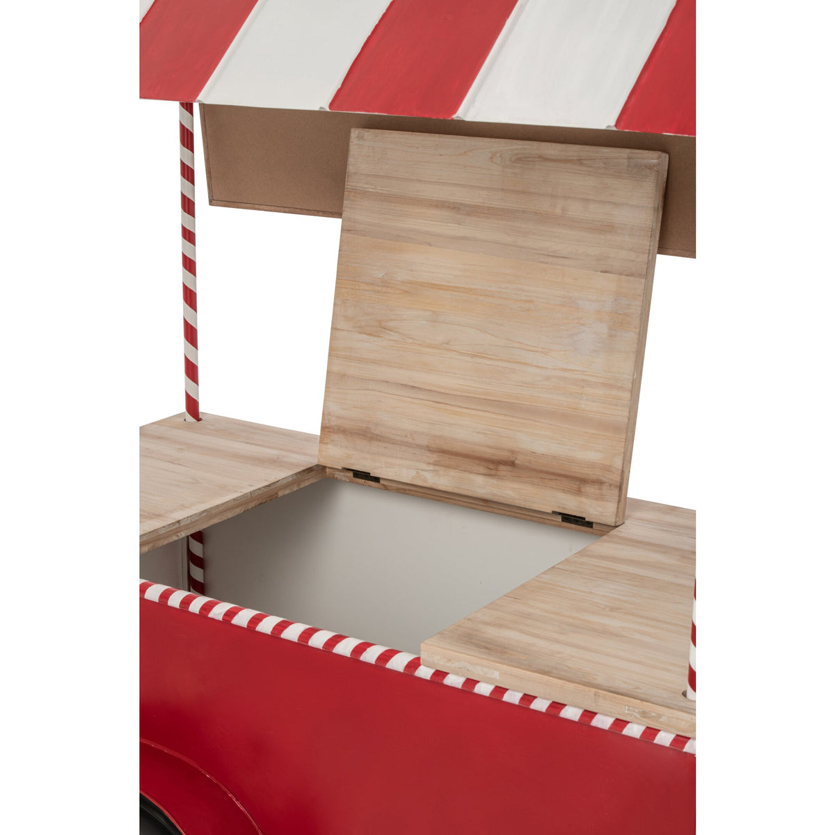 Bufet Kiosk Metal Czerwony/Biały J-Line