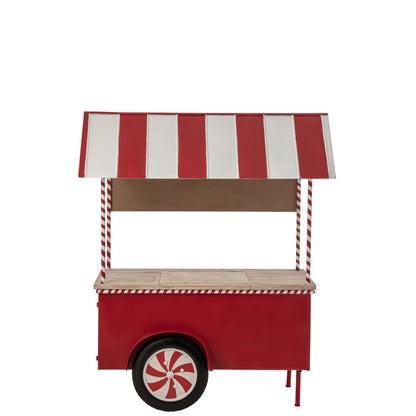 Bufet Kiosk Metal Czerwony/Biały J-Line