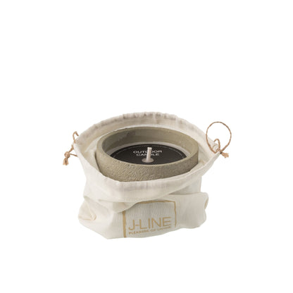 Buitenkaars 16h Rond Paraffine Lichtgroen Small J-Line