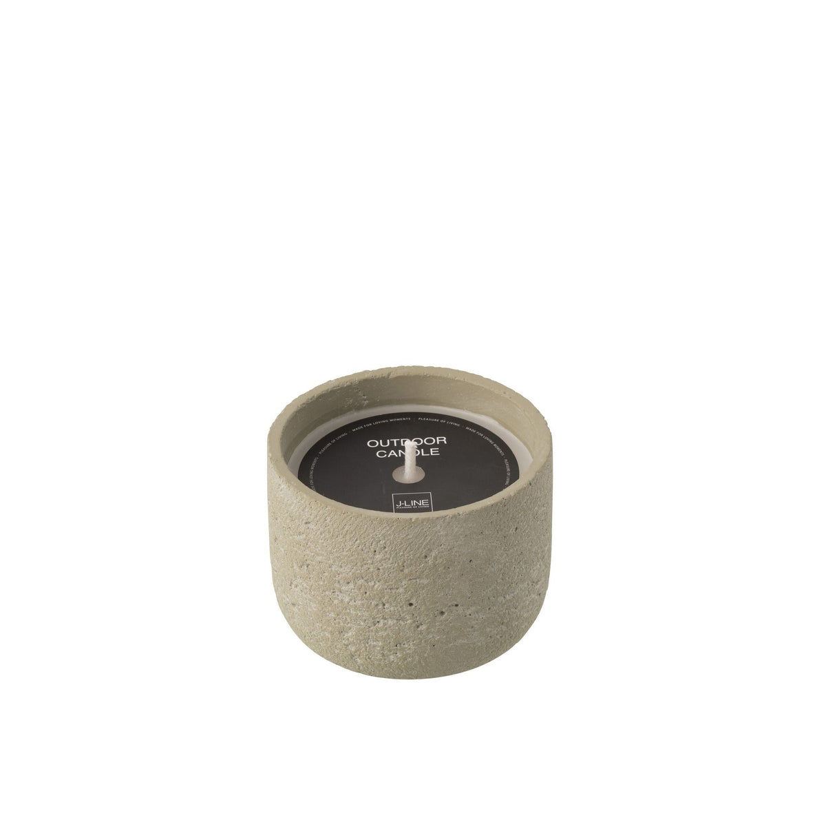 Buitenkaars 16h Rond Paraffine Lichtgroen Small J-Line