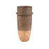 Christenee Grey half brown cement round pot high L PTMD - Pot - PTMD - livinglovely.nl