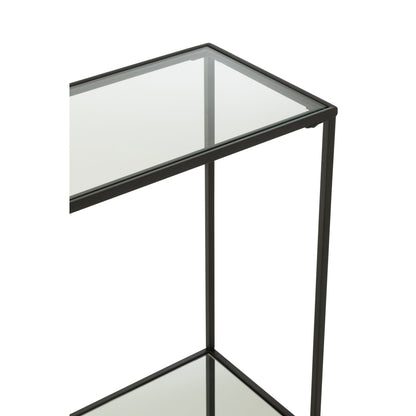 Konsola Metal/Szkło Czarna J-Line