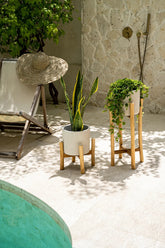 De Charcoal Hoge Plantenbak - Zwart - Large - Pot - Bazar Bizar - livinglovely.nl