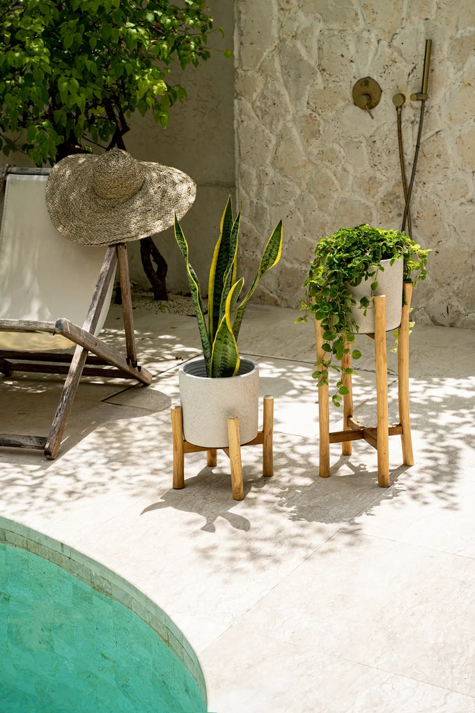 De Charcoal Hoge Plantenbak - Zwart - Large - Pot - Bazar Bizar - livinglovely.nl