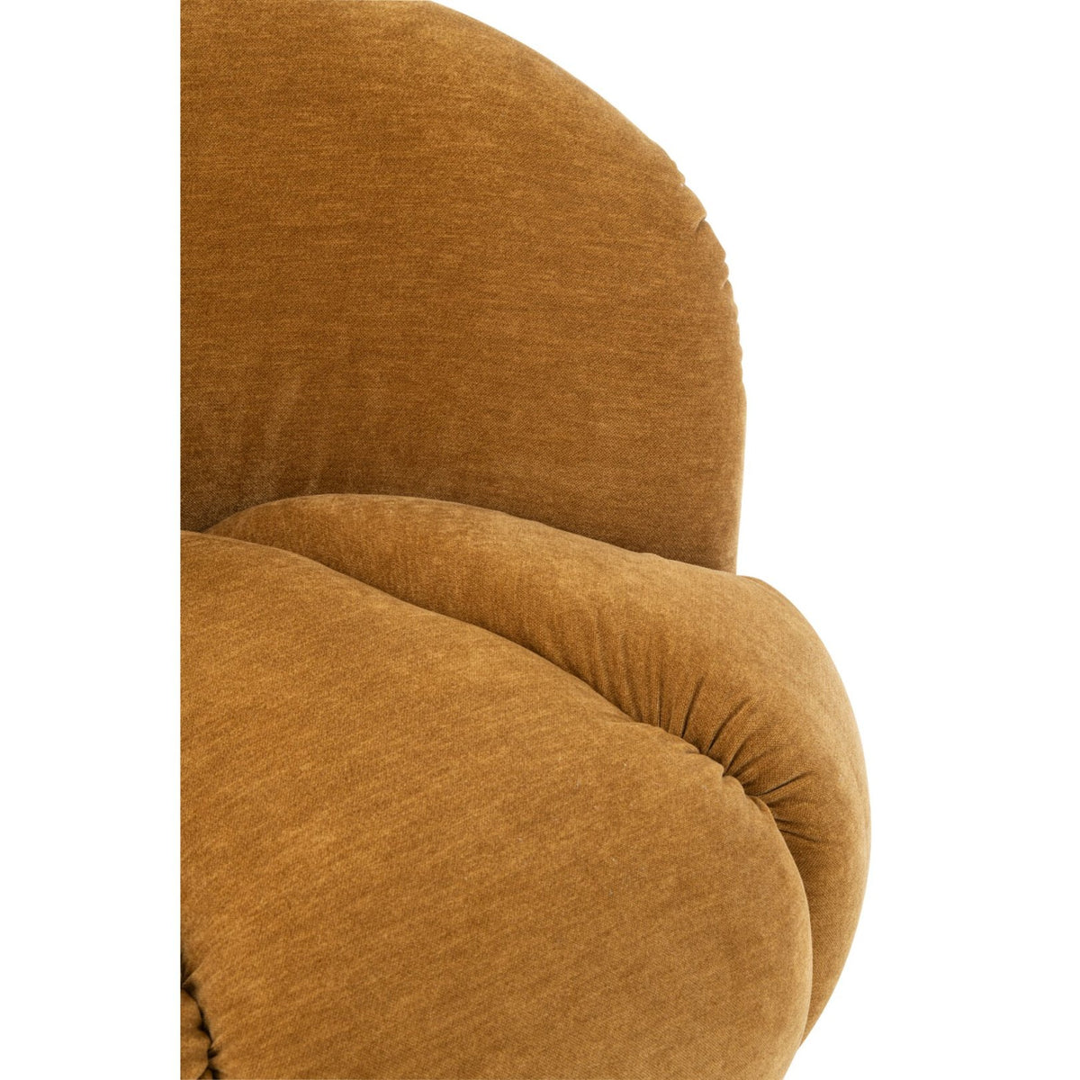 Fotel obrotowy Plywood/Tkanina Musztardowo-żółty J-Line