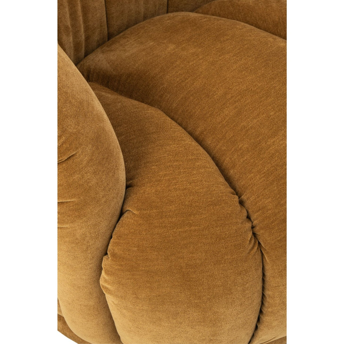 Fotel obrotowy Plywood/Tkanina Musztardowo-żółty J-Line