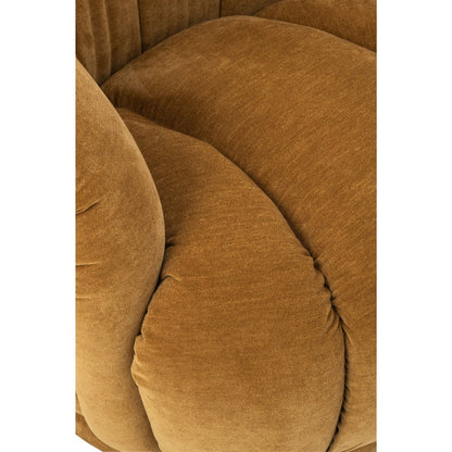 Fotel obrotowy Plywood/Tkanina Musztardowo-żółty J-Line