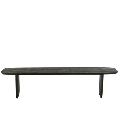 Ławka do jadalni Drewno akacjowe Czarna 190cm J-Line