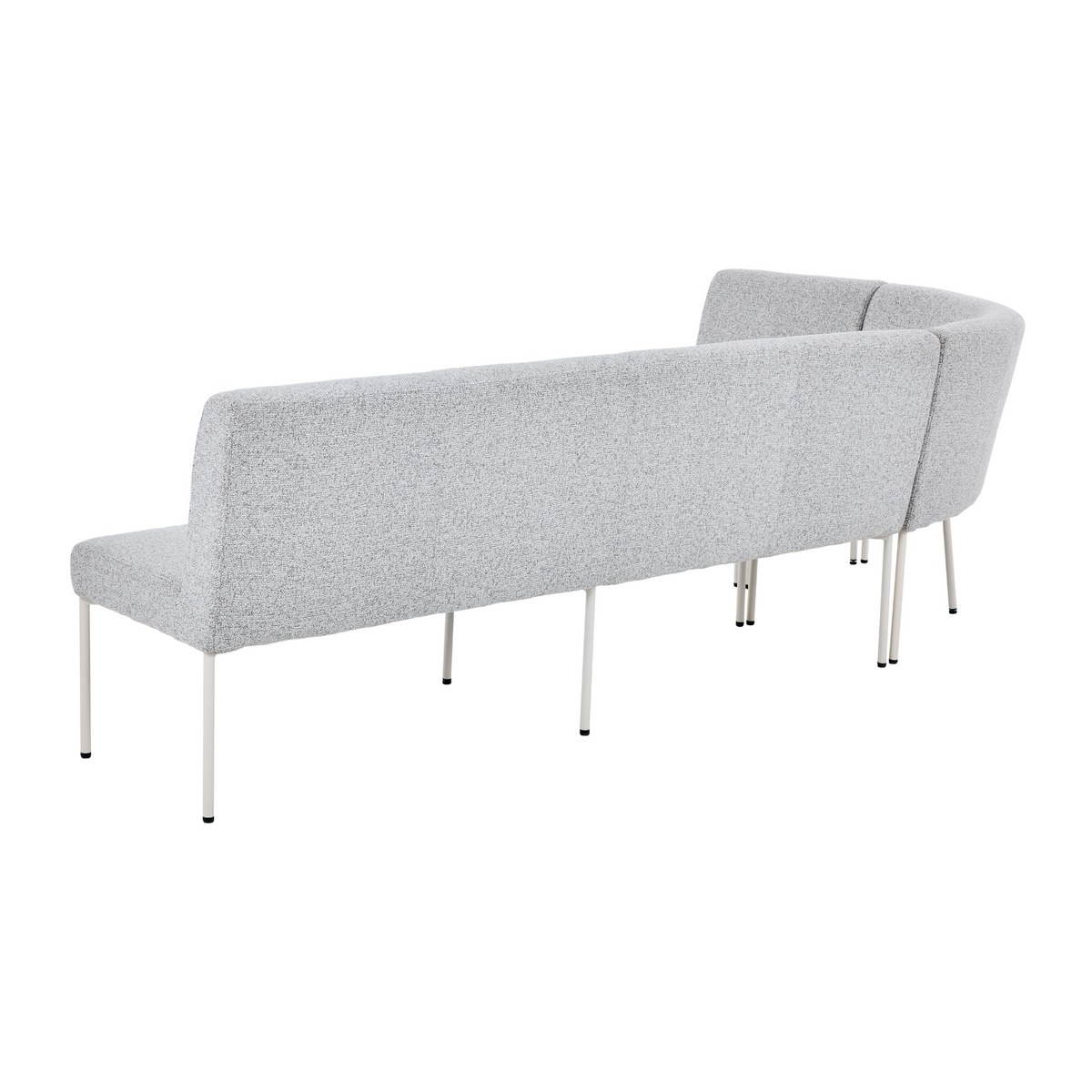 Riff eetkamerbank element van Starfurn met zachte beige bekleding