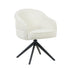 Draaibare eetkamerstoel Bella van Starfurn in off white met zwarte poot