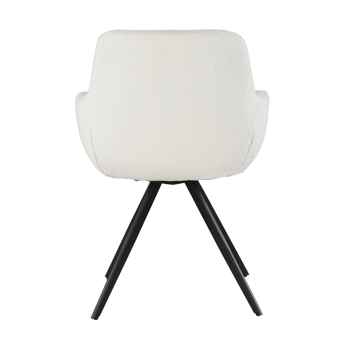 Eetkamerstoel Doreen boucle white, B61cm x D65cm x H83cm