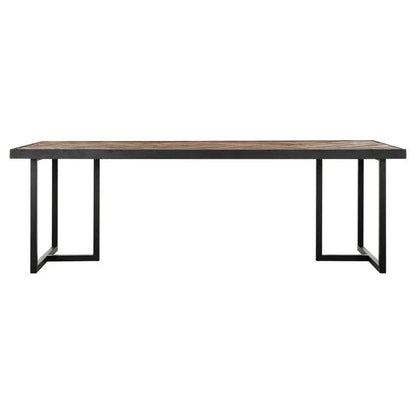 Eetkamertafel Criss Cross 240cm van DTP Home, onderstel en blad van opzij gezien