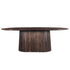 Ovale eettafel Salvator van Livingfurn in donker mangohout Walnut, 230 bij 110 cm